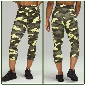 Lululemon Swift Speed HR Crop 21" Size 14 XL CAMO